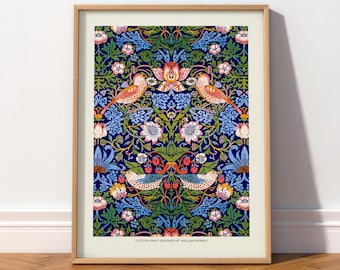 William Morris Strawberry Thief Print: Vintage Botanical Wall Art 39B