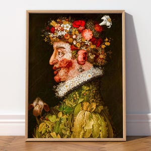 La Primavera, Giuseppe Arcimboldo, Flower Art, Wedding Gift, Italian Painter, Spring Print, Four Seasons, Louvre Artworks, Summer Winter