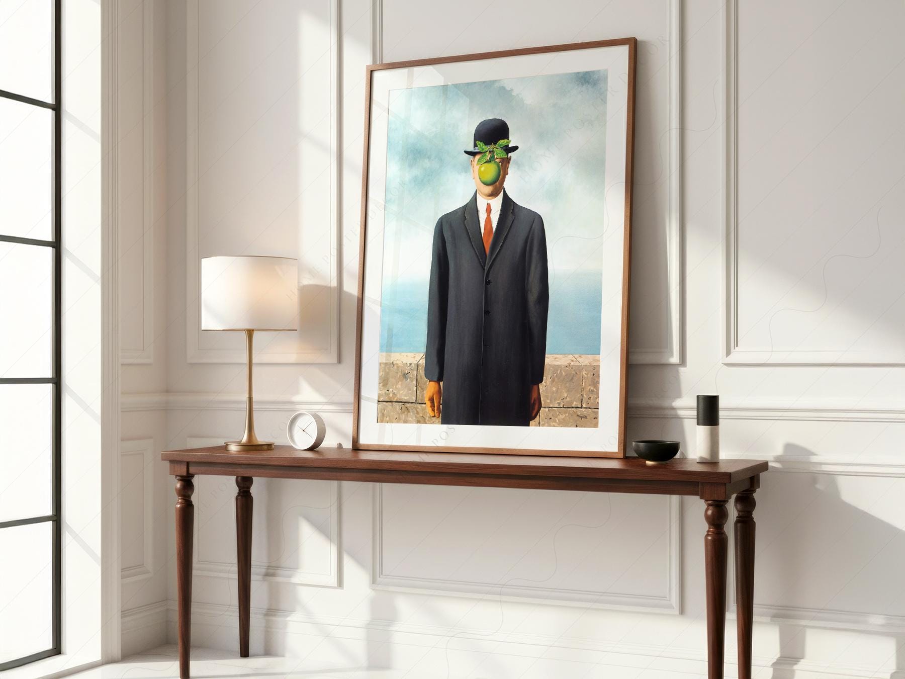 Son of Man Print, Surreal Wall Art, René Magritte Poster, Man With