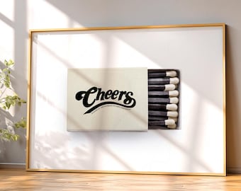 Retro Wandkunst, Cheers Streichholzschachtel Foto, Oben Barwagen Dekor 3