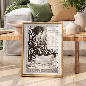 Jan Toorop Louvre Poster, Abstract Black White Art Print image 8