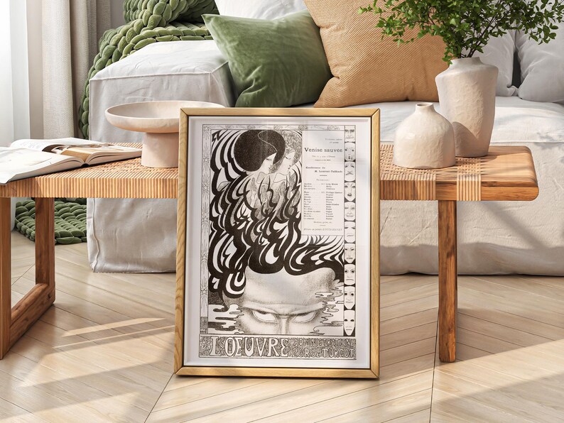 Jan Toorop Louvre Poster, Abstract Black White Art Print image 8