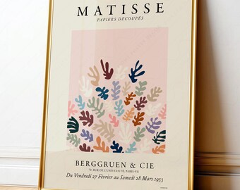 Henri Matisse Exhibition Print, Pink Pastel, Colorful Wall Art 2