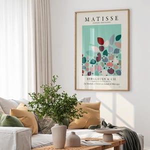 Henri Matisse Papiers Decoupes Exhibition Poster, Mint Green Minimalist Art 12 image 11