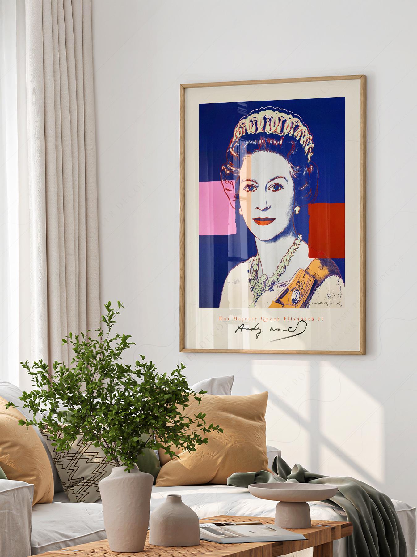 Queen Elizabeth II, Andy Warhol Poster, Pop Art, Famous Portrait