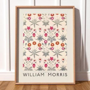 Póster de William Morris, póster de la exposición de William Morris, estampado floral, póster floral, papel pintado Morris, arte abstracto 16