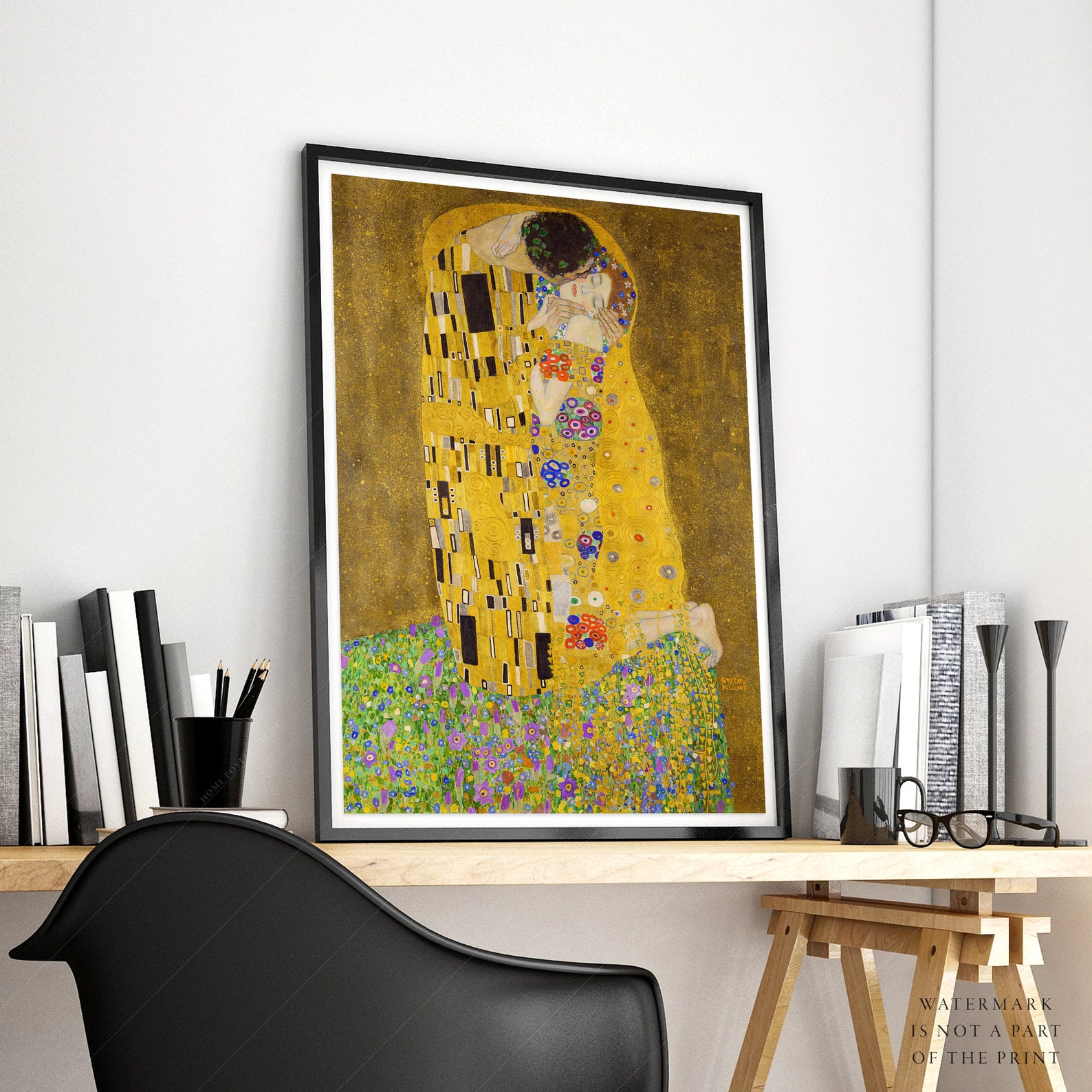 The Kiss Poster Gustav Klimt Print Gift for Her Gustav - Etsy