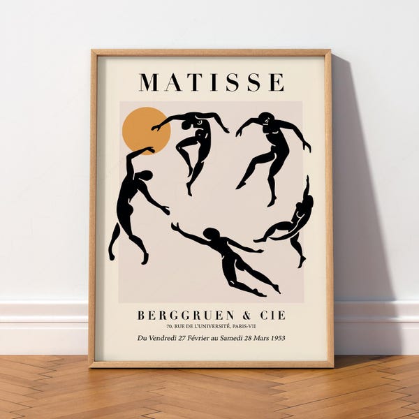 Cartel de la exposición Matisse Dance II: Lámina de arte moderno minimalista 36