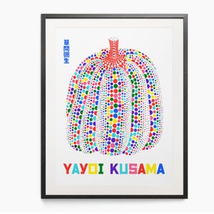 Yayoi Kusama poster Pumpkin art Wall art for Living room Modern wall decor Gift Idea Contemporary Art Colorful decor