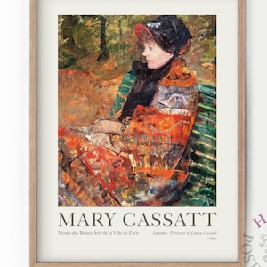 Pintora estadounidense, arte impresionista, Museo de París, decoración de pared otoñal, retrato de mujer, reproducción de pintura al óleo, Mary Cassat