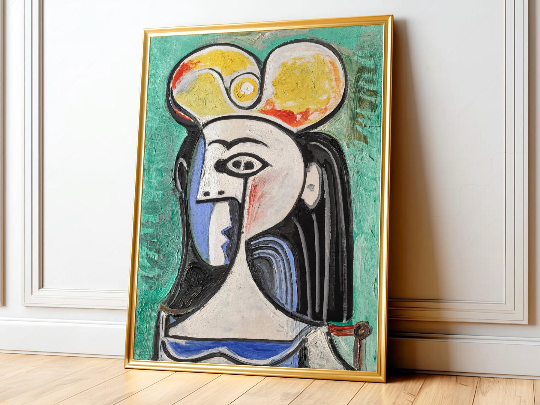 Picasso Abstract Woman Art Print, Cubist Mid Century Modern