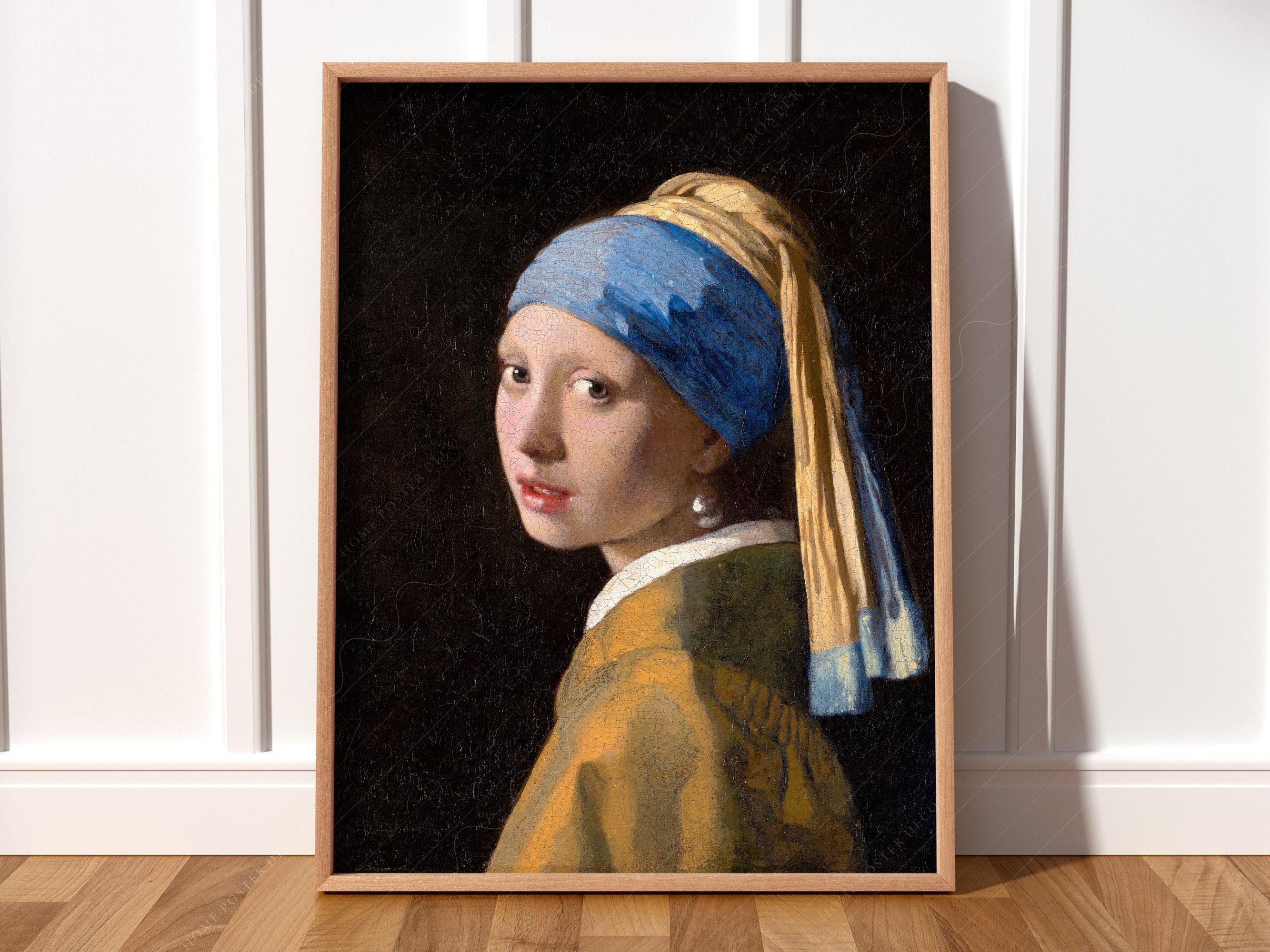 Girl With A Pearl Earring, Johannes Vermeer, Famous Painting, Classic Portrait Painting, Museum Quality Print, 1665