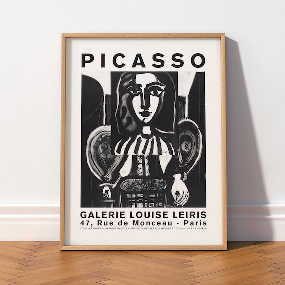 Picasso Galerie Louise Leiris Exhibition Poster, Paris Art Print