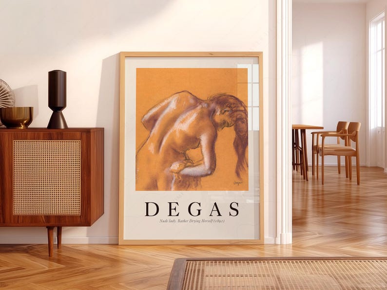 Edgar Degas Print, The Dance Class, Orange Tones Wall Art, Fine Art Archival Paper 2 image 2