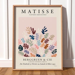 Henri Matisse La Gerbe Póster rosa rubor Matisse coral Decoración neutra Arte minimalista Regalo para hija Póster de exposición 2-2