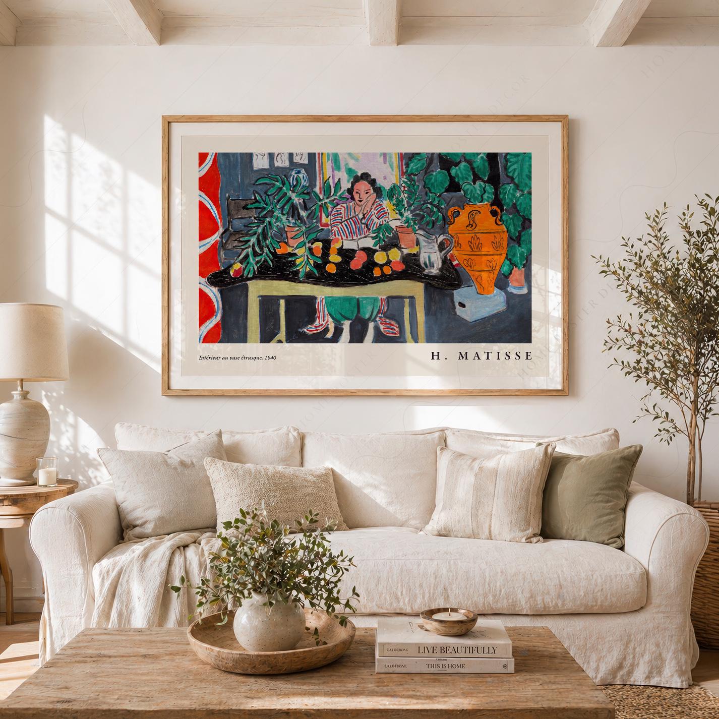 Henri Matisse Print, Interior With an Etruscan Vase, Colorful