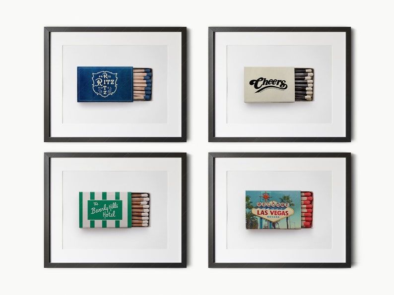 Matchbox wall art, matchbook