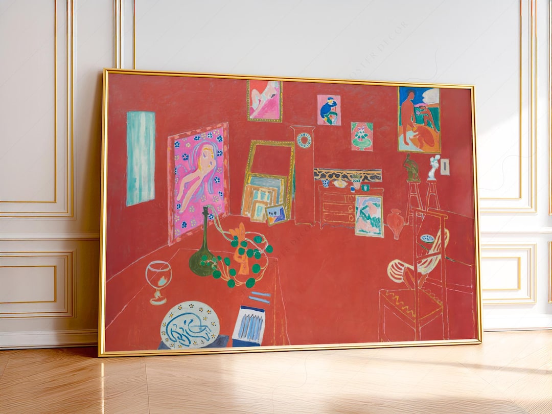 Henri Matisse Red Studio Print, Modern Living Room Wall Art 14 - Etsy