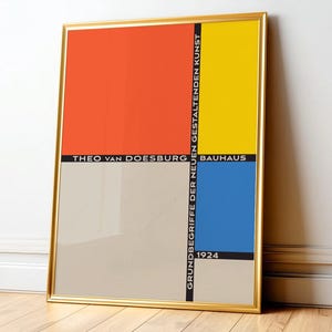 Bauhaus poster, Bauhaus Exhibition print, Modern Design, Modernist Art 1922, Colourful Print, Museum quality archival paper