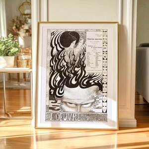 Jan Toorop Louvre Poster, Abstract Black White Art Print image 3