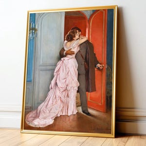 The Kiss by Toulmouche Print: Romantic Bedroom Wall Art 3