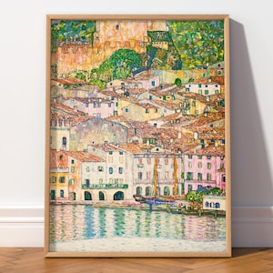 Gustav Klimt Malcesine Lake Garda Print, Austrian Landscape Art 11