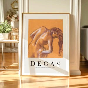 Edgar Degas Print, The Dance Class, Orange Tones Wall Art, Fine Art Archival Paper 2 image 9