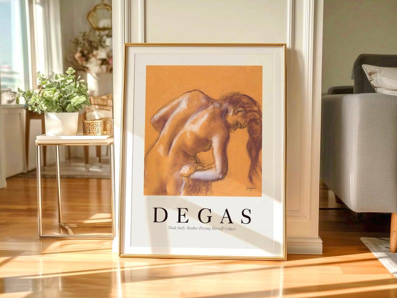 Edgar Degas Print, The Dance Class, Orange Tones Wall Art, Fine Art Archival Paper 2 image 9