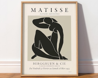 Henri Matisse Berggruen Poster, Neutral Wall Art, Minimalist Living Room Decor 11