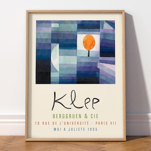 Póster de Paul Klee, póster de la Bauhaus, impresión colorida, impresión geométrica, decoración de pared minimalista, exposición de la Bauhaus, galería moderna