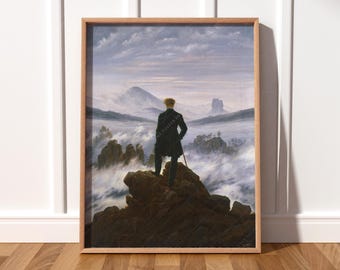 Wanderer Above the Sea of Fog Print: Caspar David Friedrich Landscape Art