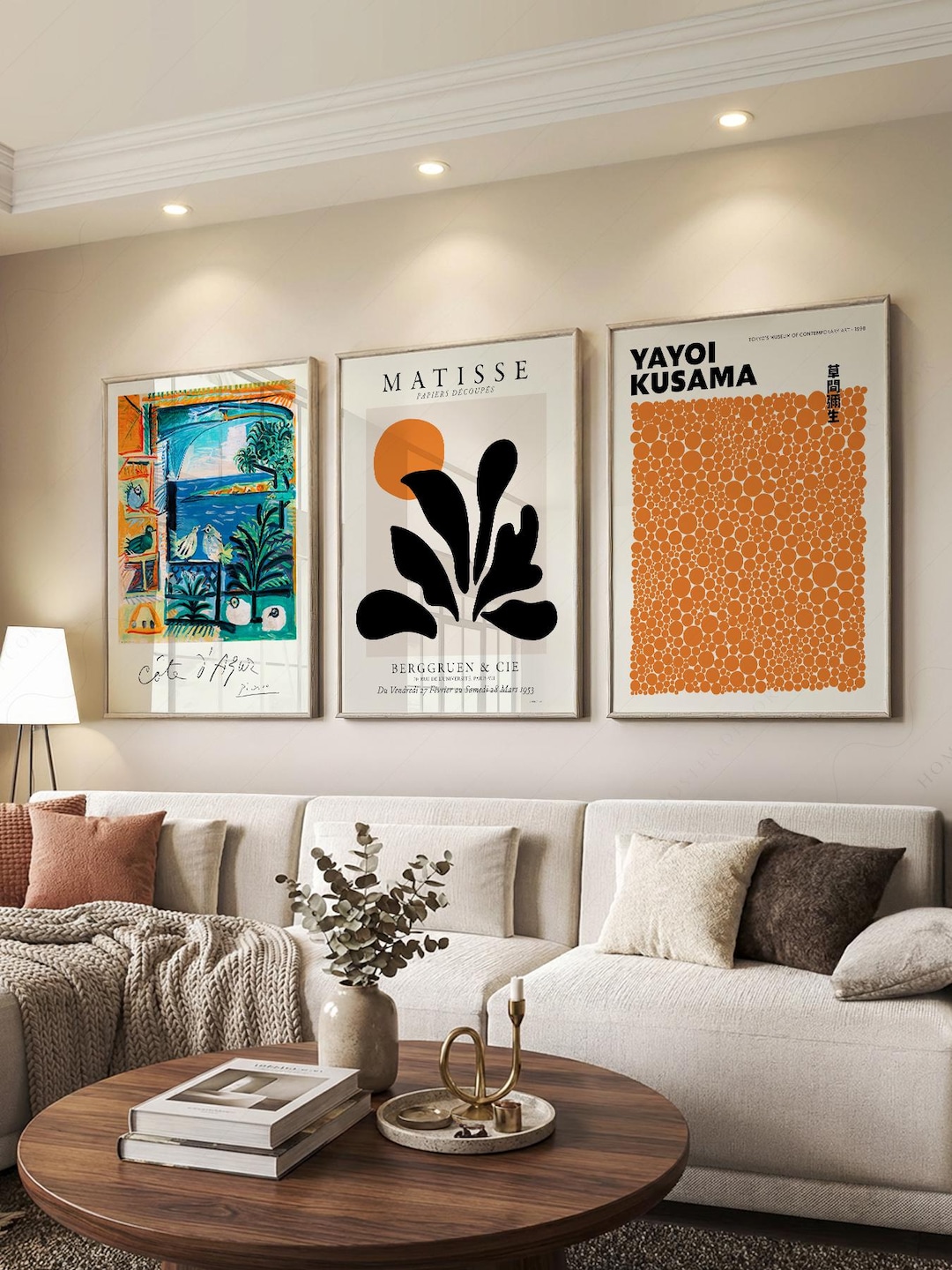 Mid Century Modern Gallery Wall Art, Matisse, Picasso, Kusama