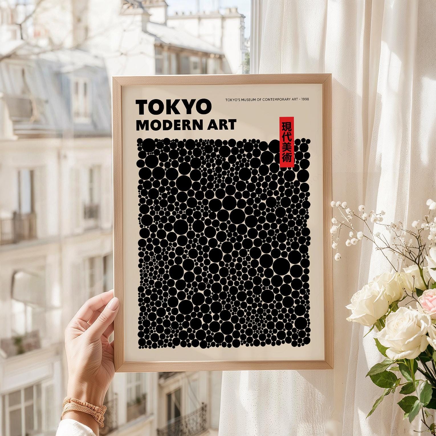 Modern Print, Black Dots, Japanese Modern Art Poster 13 - Etsy