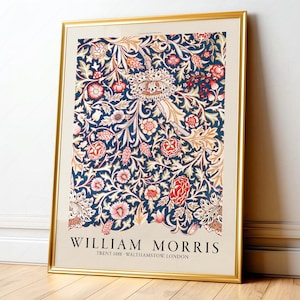 William Morris Floral Wall Art, Vintage Botanical Print, Classic Decor 68 immagine 2