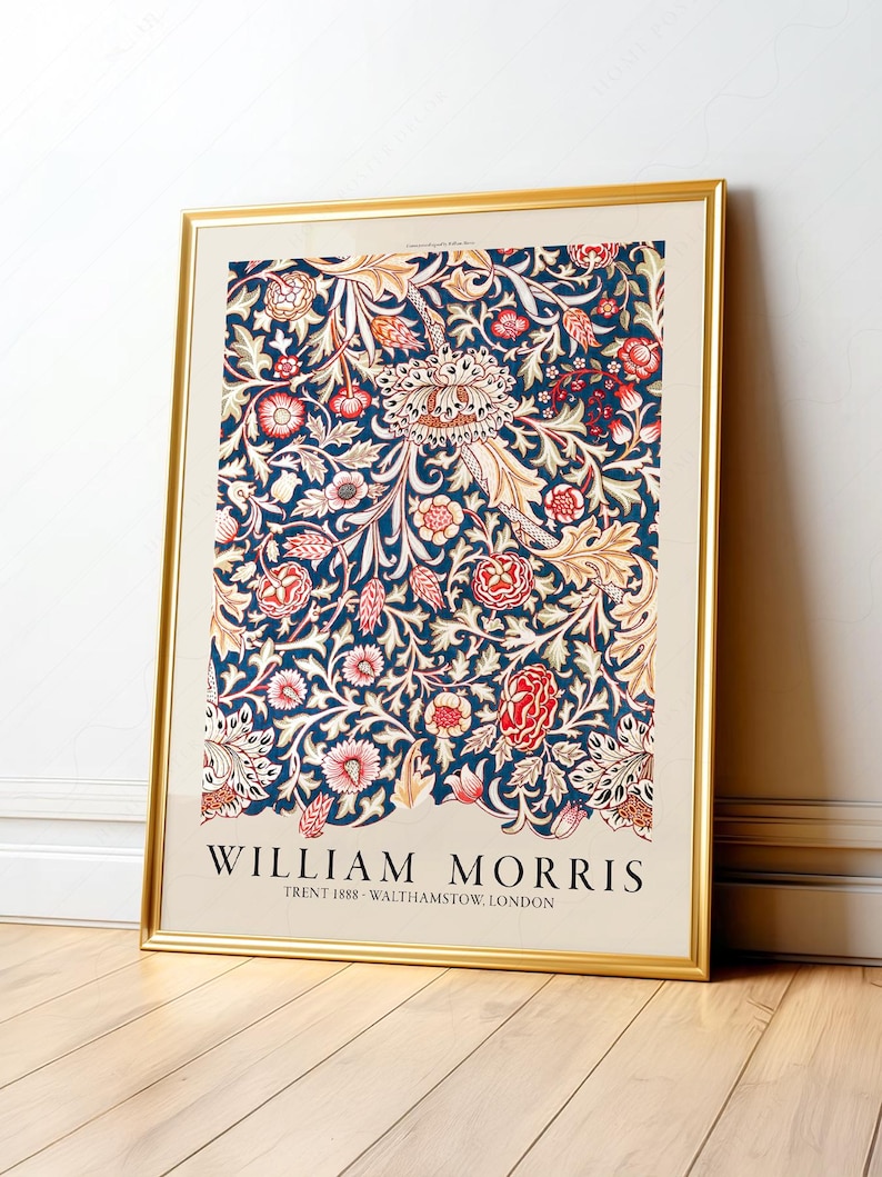 William Morris Floral Wall Art, Vintage Botanical Print, Classic Decor 68 immagine 2