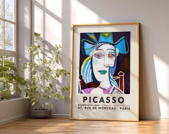 Pablo Picasso、VIN、希少画集画、新品高級額、額装付、状態良好 Pablo Picasso Print, Picasso Faces, Picasso Exhibition, Gift for