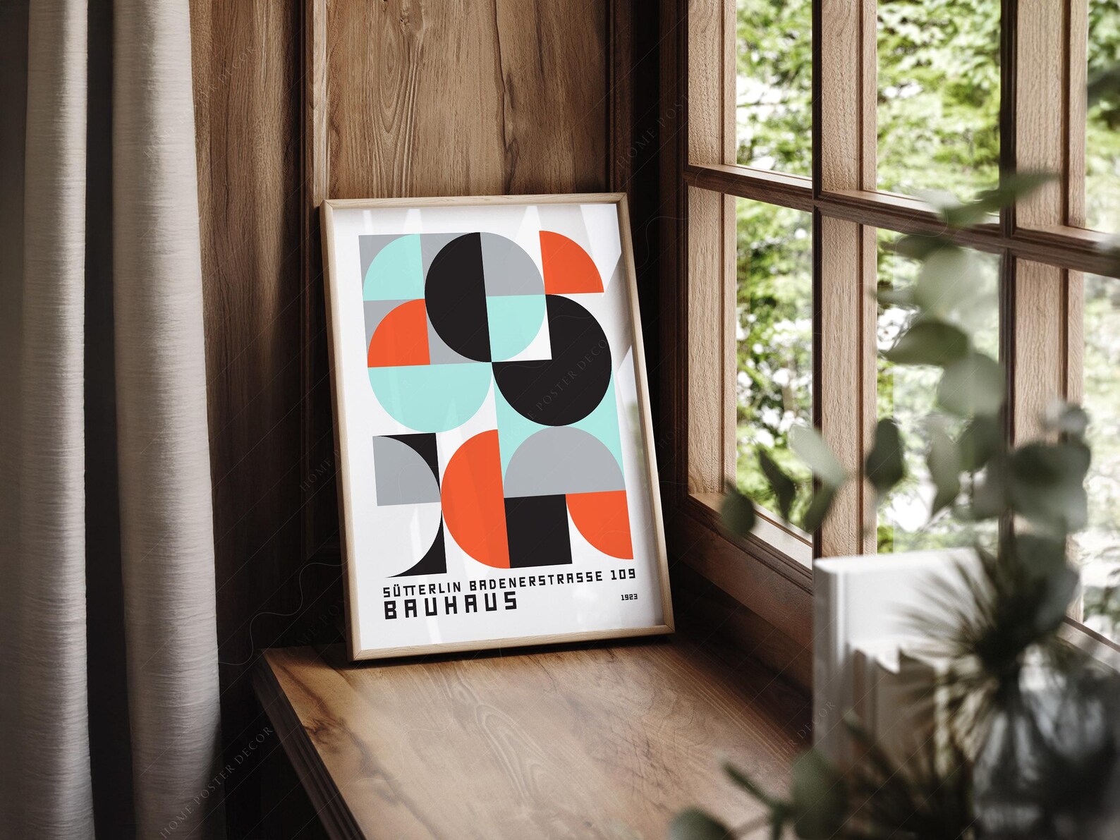 Bauhaus Geometric Print, Mid Century Modern Wall Art - Etsy