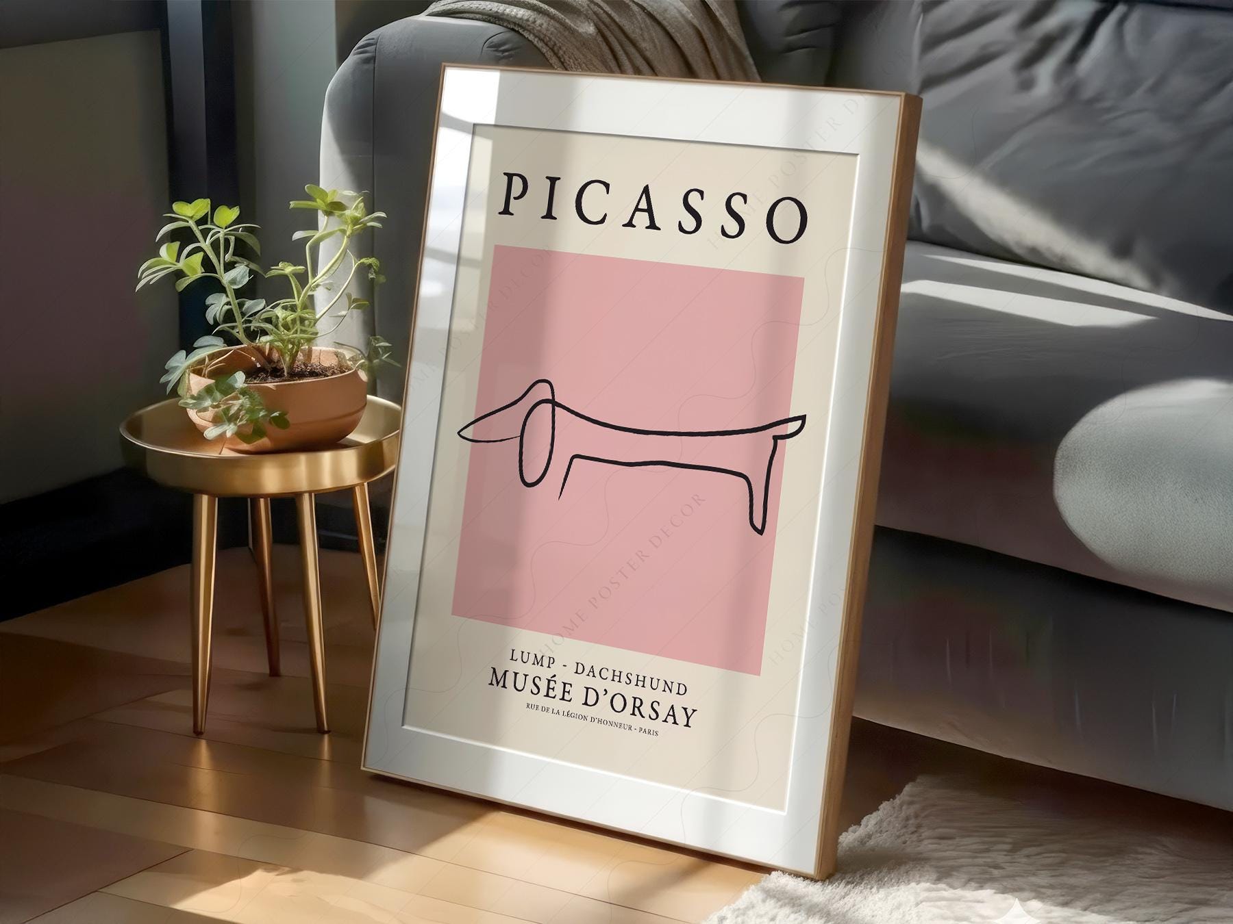 Art-O-Rama Shop - Pablo Picasso Chien Teckel (Lump) Affiche d'art