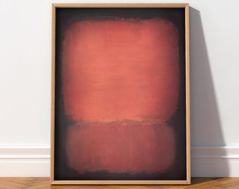 Mark Rothko Poster, Abstract Red Art Print, Modern Wall Decor