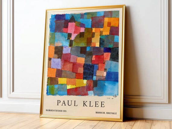 Paul Klee Bauhaus Exhibition Poster, Colorful Abstract Print 9 - Etsy