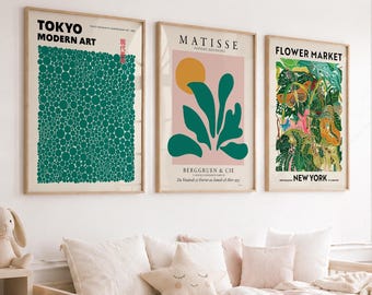 Henri Matisse, Flower Market New York Art Prints, Tokyo Modern Art Gallery Wall Set 70B