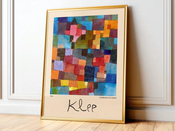 Paul Klee Bauhaus Exhibition Poster, Abstract Colorful Art Print
