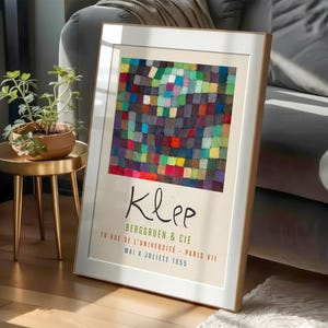 Lámina abstracta de bloques de color de Paul Klee, arte mural geométrico moderno, póster con estampado cuadrado colorido, decoración de arte de mediados de siglo 02 imagen 6