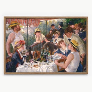 Pierre Auguste Renoir Luncheon of the Boating Party Gift for friend Above bar cart print Parisian art Classic French Art Vintage Print 37 6
