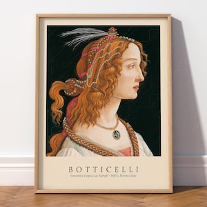 Sandro Botticelli, Simonetta, Botticelli Print, Birth of Venus Paint, Botticelli Venus, Gift Idea, Bedroom Wall Decor, Famous Painting 21-3