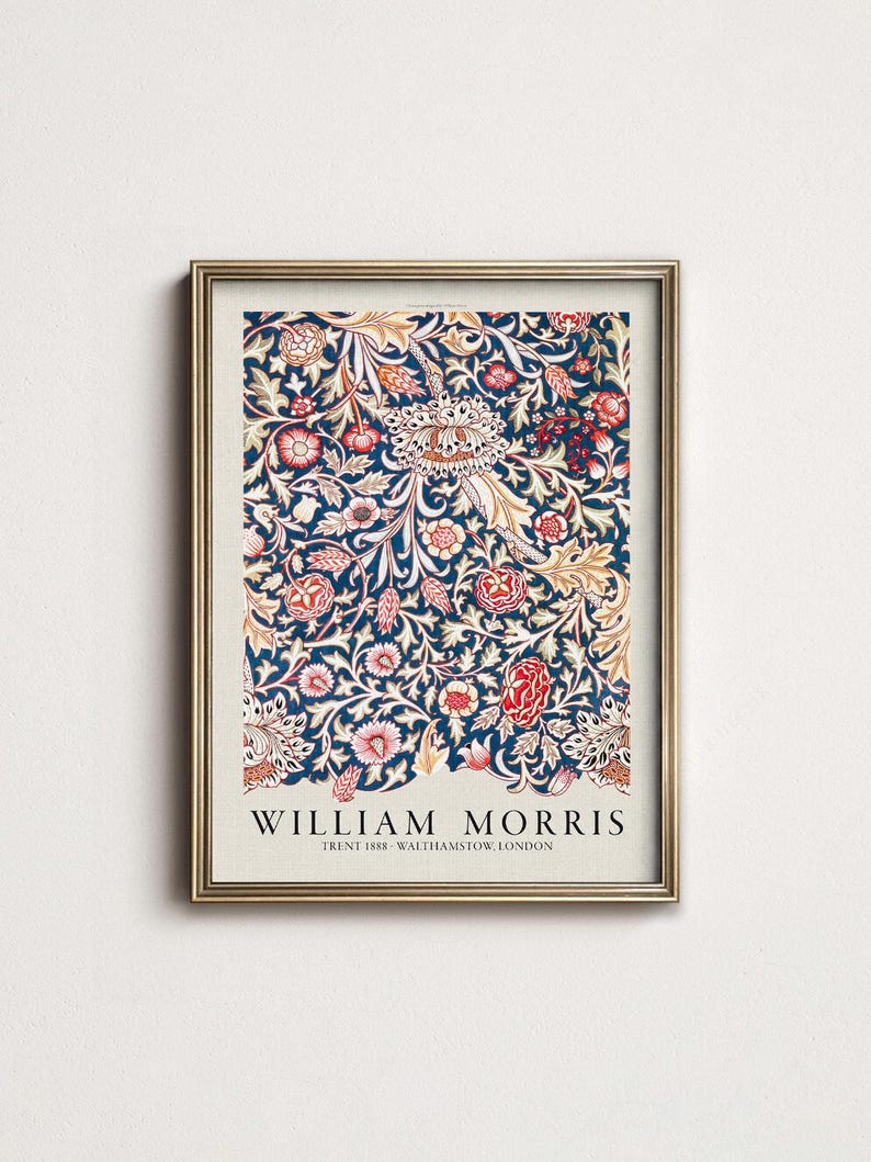 William Morris Floral Wall Art, Vintage Botanical Print, Classic Decor 68 immagine 11