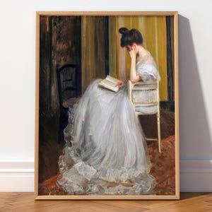 Woman Reading Print, Vintage Book Lover Decor, Literary Home Decor 94 zdjęcie 2