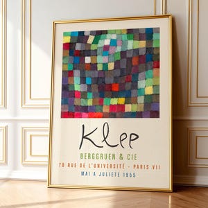 Lámina abstracta de bloques de color de Paul Klee, arte mural geométrico moderno, póster con estampado cuadrado colorido, decoración de arte de mediados de siglo 02 imagen 11