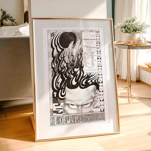 Jan Toorop Louvre Poster, Abstract Black White Art Print image 4