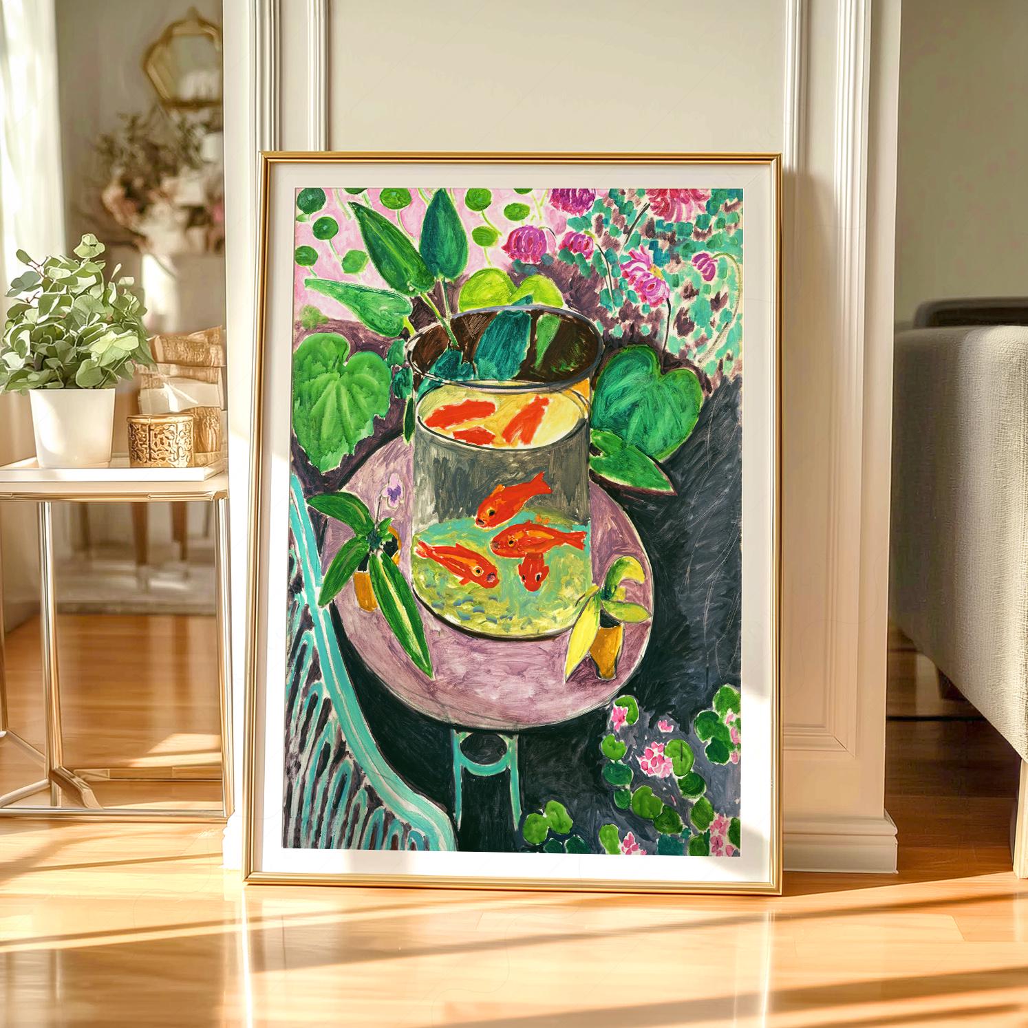 Henri Matisse Goldfish Print, Mid Century Modern Nature Wall Art 6